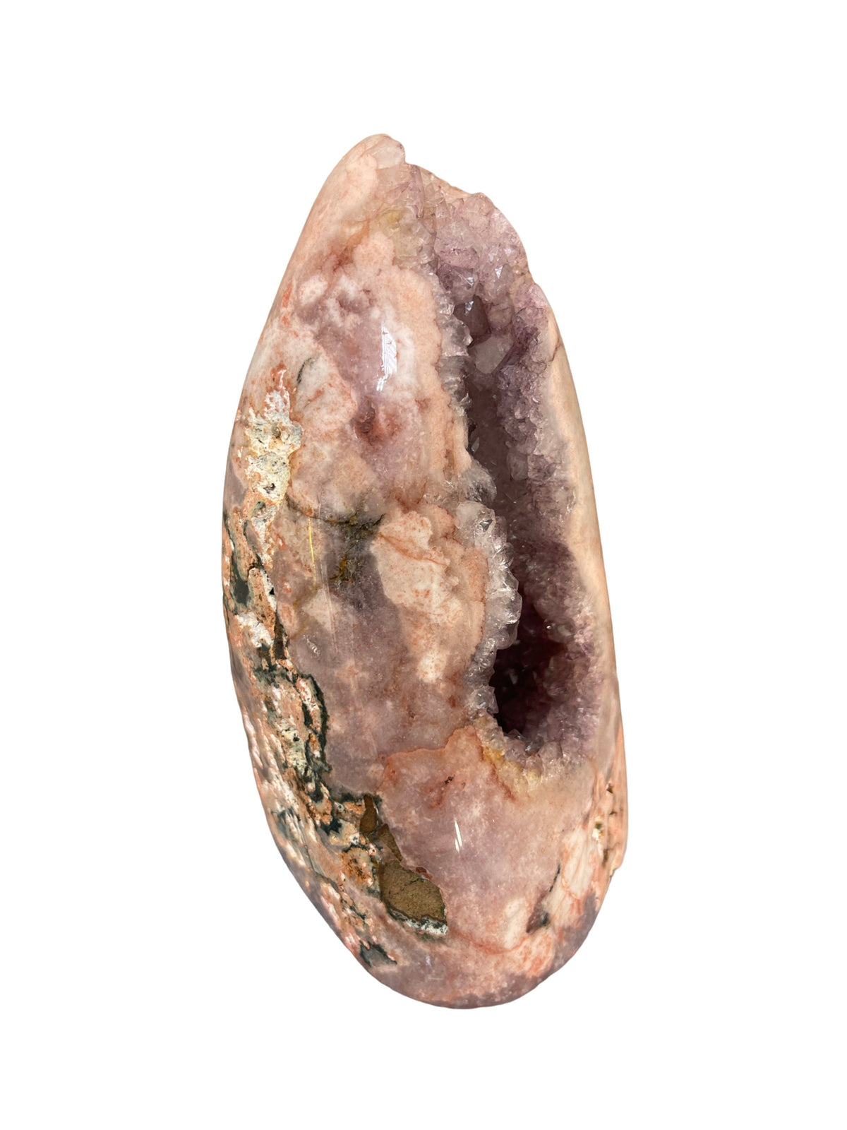 Pink Amethyst DruzyCut Base, High Vibration Crystal Home Decor