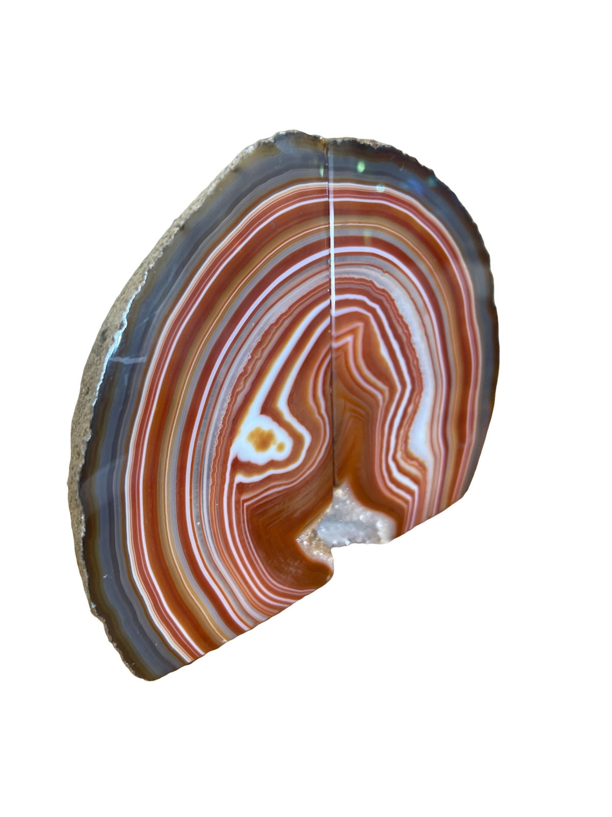 Druzy Agate Bookends: Natural Stone Library Decor