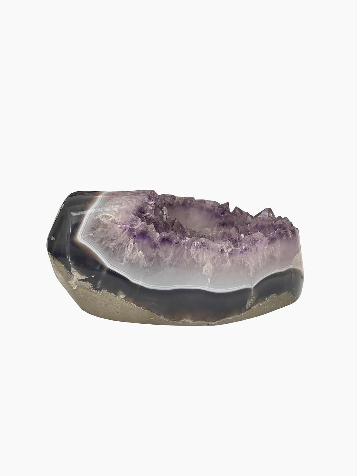 Large Amethyst Candle Holder: Reiki Meditation Decor, Air Plant Holder