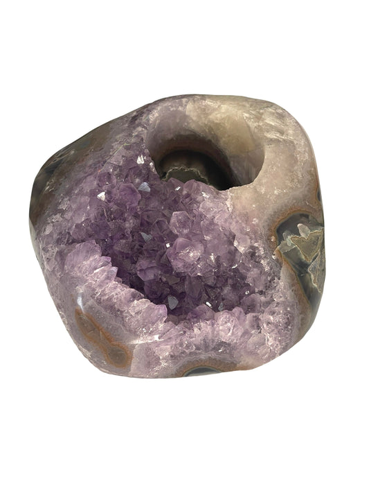 Large Amethyst Candleholder, Votive Holder, Home Accessories, Home Decor, Yoga, Air Planter, MeditationTools, Gifts for Him, Zen Interiors