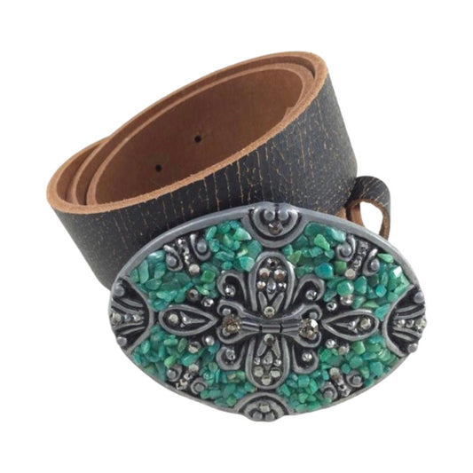 Apatite Belt Buckle, Hematite Belt Buckle, Art Deco Belt Buckle, Swarovski Crystal Belt, Gemstone Belts, Leather Belts, Leather Snap Belts,