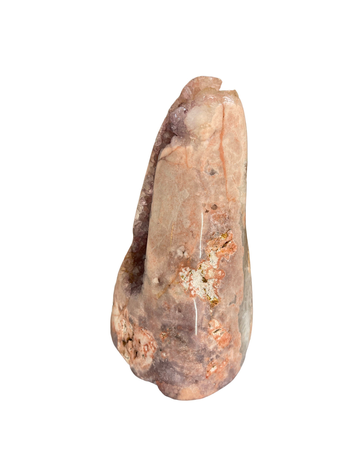 Pink Amethyst DruzyCut Base, High Vibration Crystal Home Decor