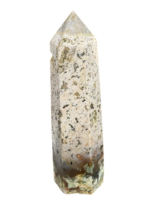 Ocean Jasper Tower, Ocean Jasper Carving, Ocean Jasper Obelisk, Jasper Crystals,Crystal Carvings, Altar Decor, Home Decor, Crystals for Calm