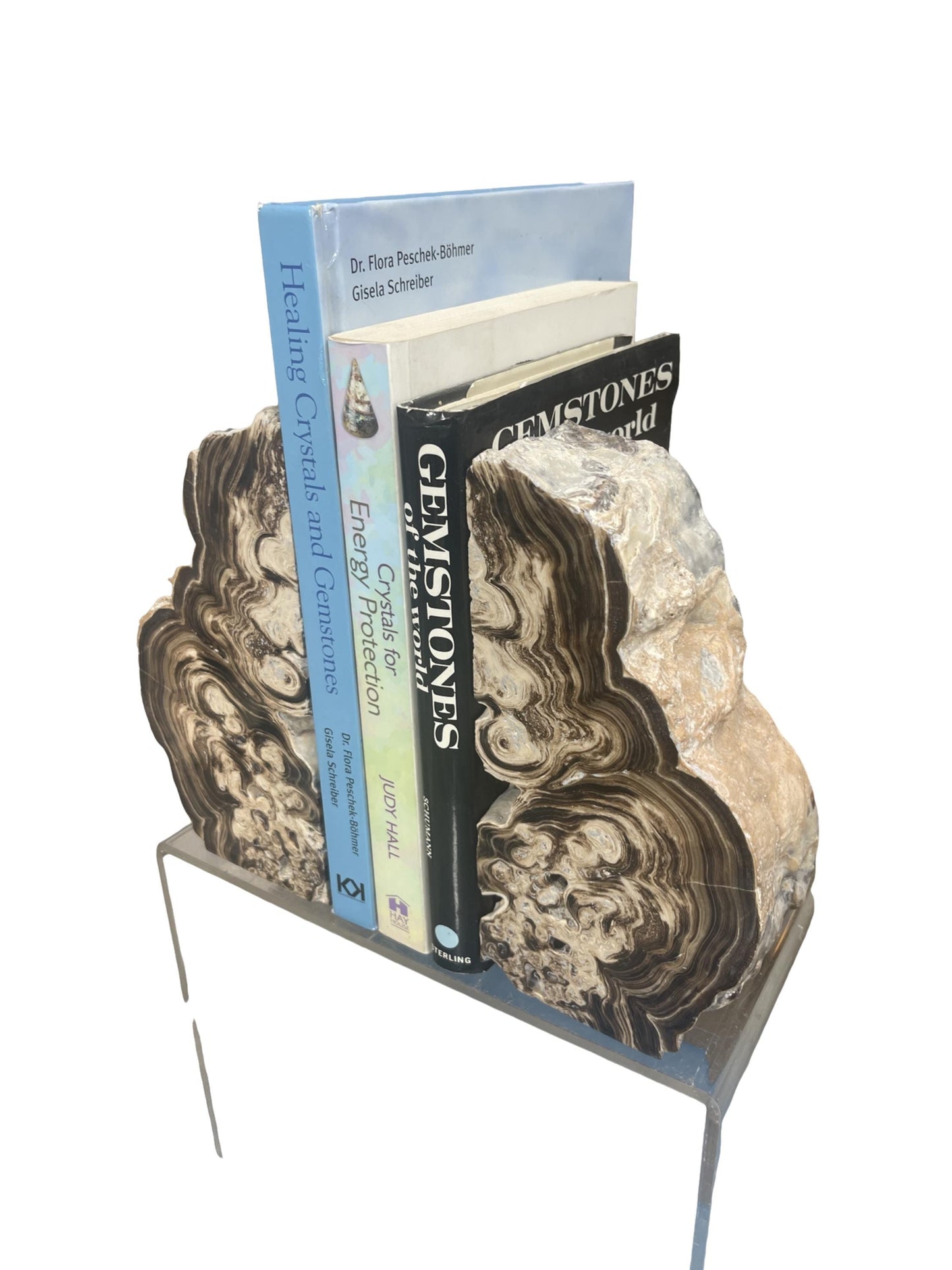 Chocolate Calcite Bookends,Home Decor, Housewarming Gift, Luxury Crystal Decor, Unique Library Decor, Gifts for Him, Christmas in July Sale