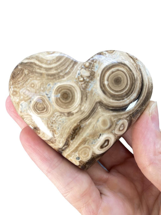 Chocolate Calcite Heart: Grounding Crystal Decor, Unique Hearts, Gifts for Him