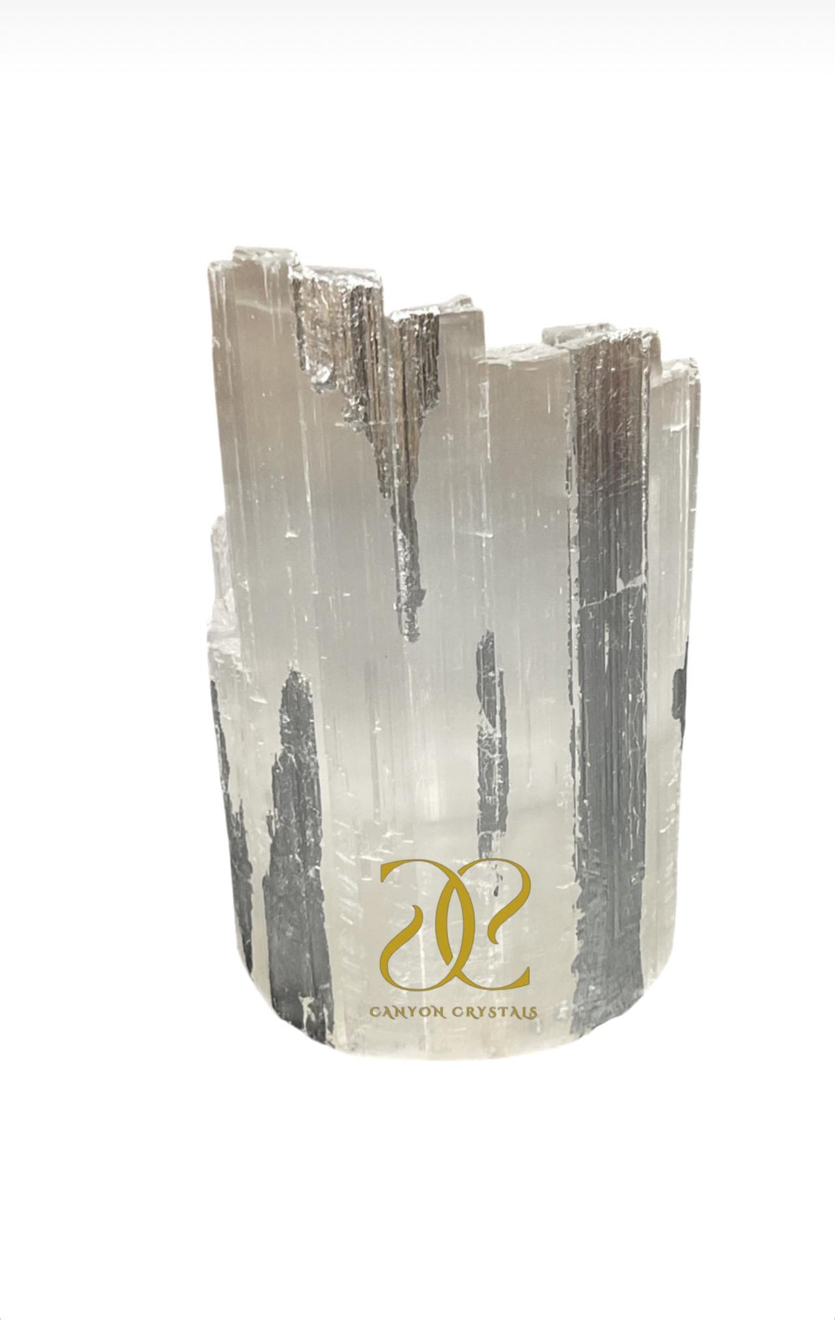 Silver Leaf Selenite Candleholder: Mother's Day Gift for Wedding, Art Deco Decor