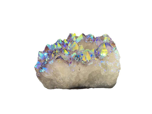 Angel Aura Air Plant Holder, Aura Amethyst Candle Holder, Taper Candle Holder, Rainbow Aura Crystals, Home Decor, Crystal Candleholders