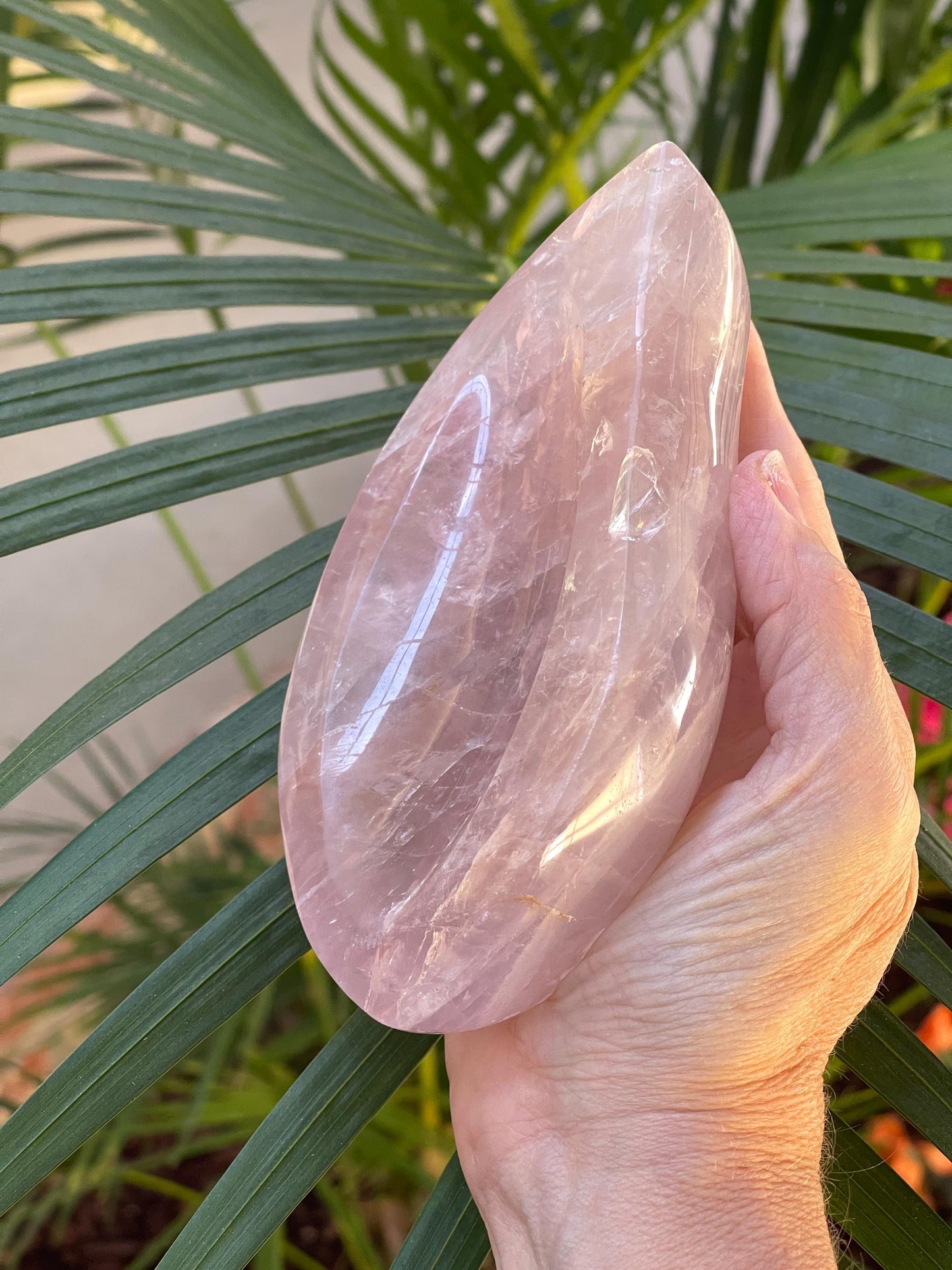 Rose Quartz Bowl, Home Decor, Rose Quartz Dish, Rose Quartz Carving, Crystal Bowl, Meaningful Gift for Her, Trinket Dish, Home Accessories