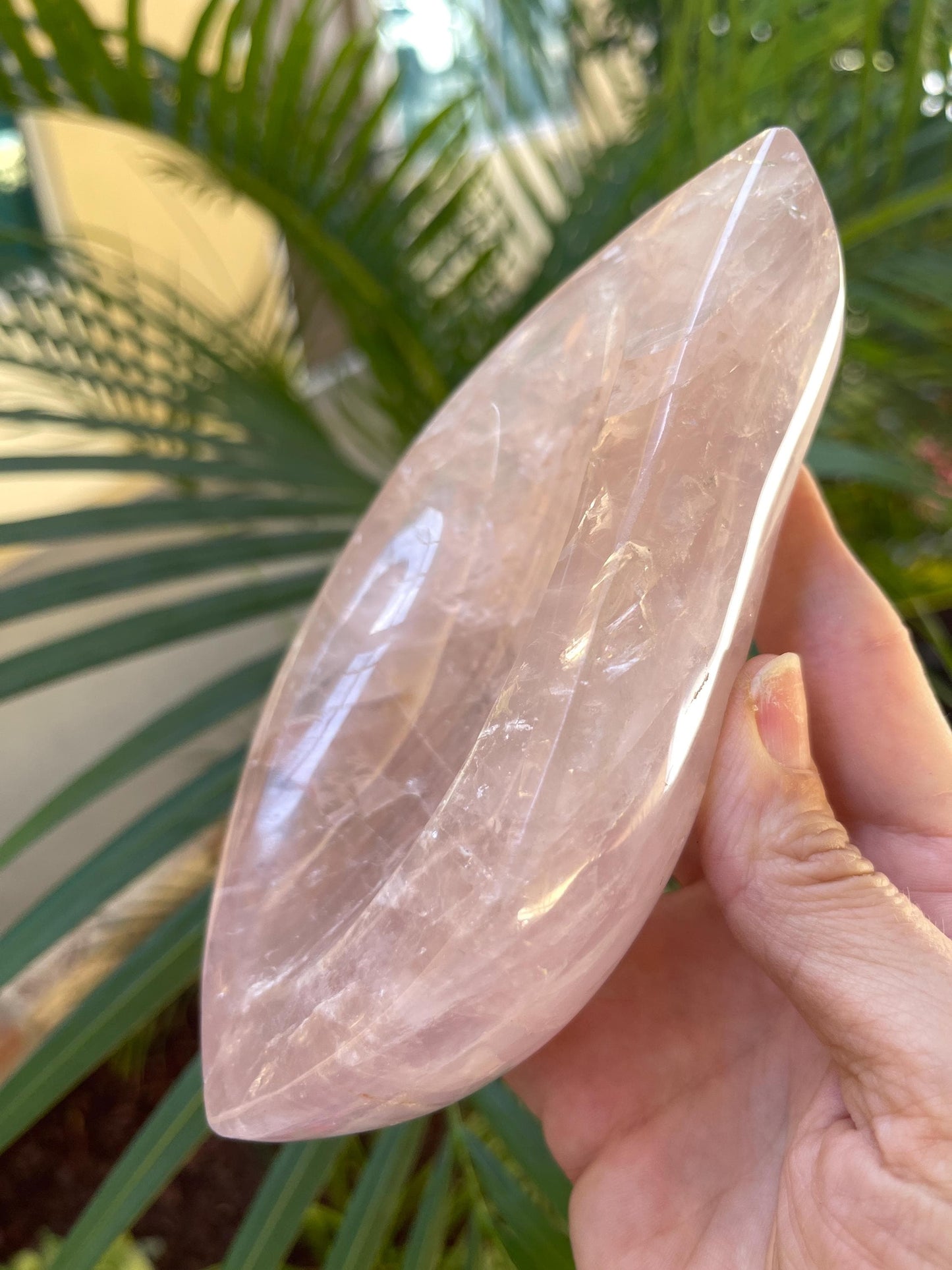 Rose Quartz Bowl, Home Decor, Rose Quartz Dish, Rose Quartz Carving, Crystal Bowl, Meaningful Gift for Her, Trinket Dish, Home Accessories