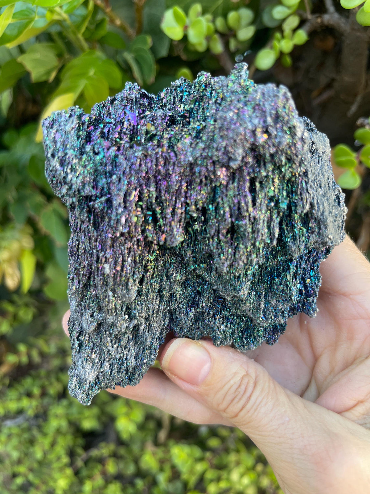 Rainbow Silicon Carbide Crystal, Iridescent Carborundum, Home Decor