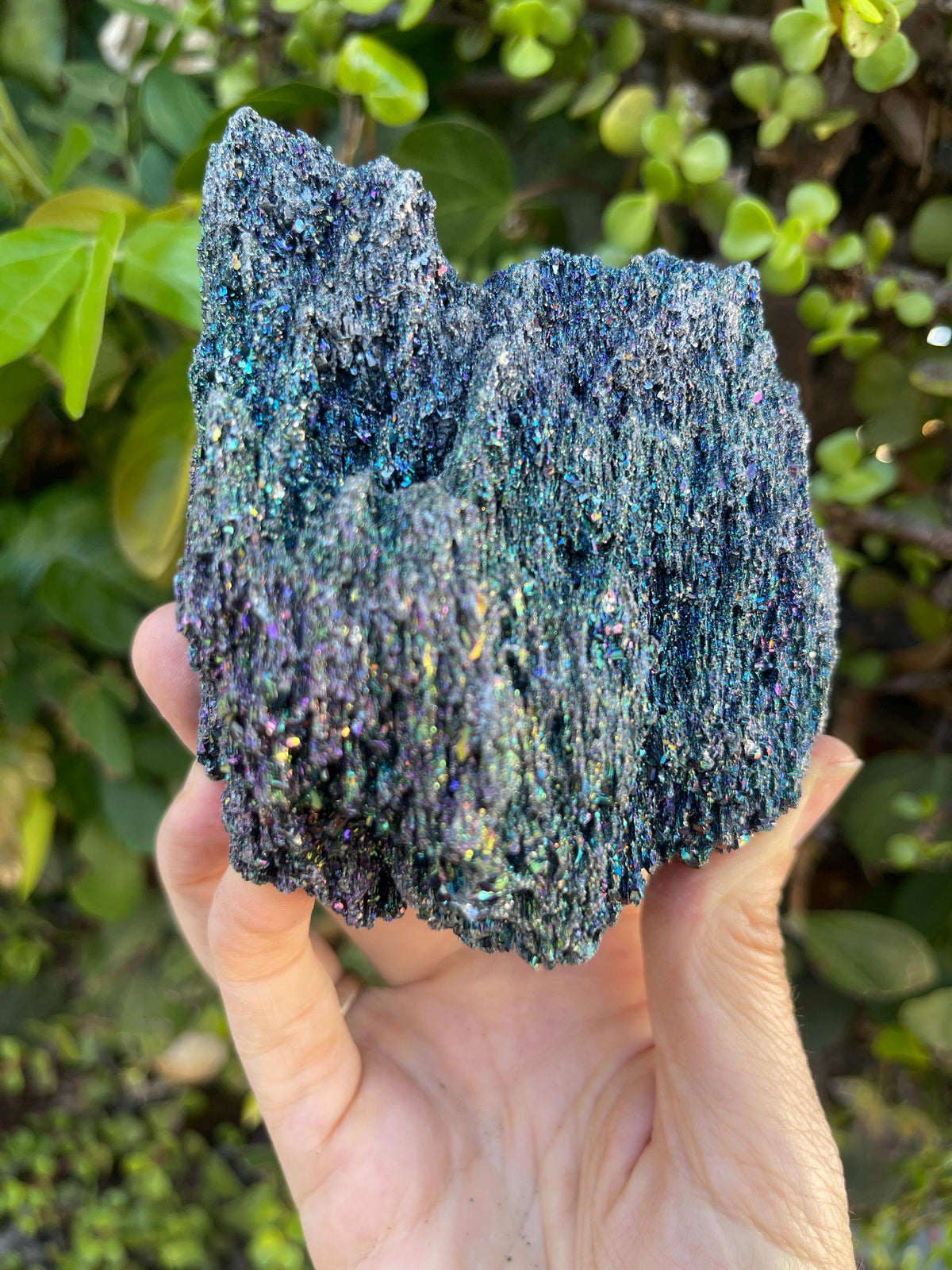 Rainbow Silicon Carbide Crystal, Iridescent Carborundum, Home Decor