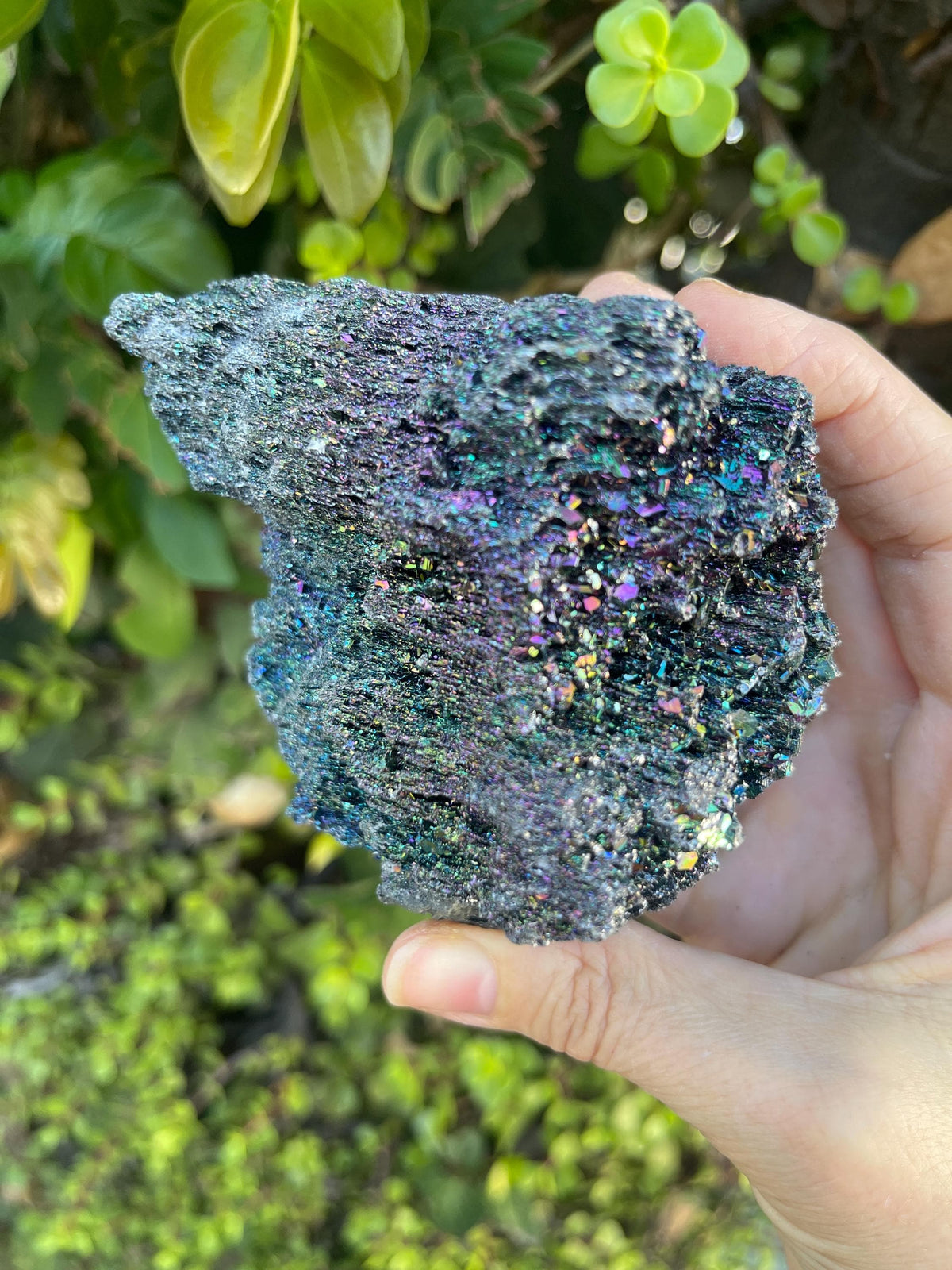 Rainbow Silicon Carbide Crystal, Iridescent Carborundum, Home Decor