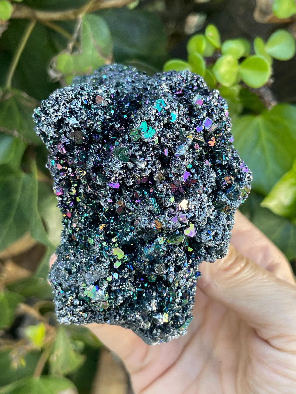 Rainbow Silicon Carbide Crystal, Iridescent Carborundum, Home Decor