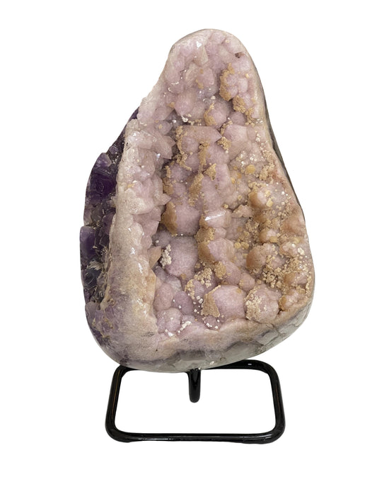 Large Pink Amethyst Statement Piece on Swivel Stand, Crystal Home Decor, Statement Crystals, Heart Healing Crystals, Luxury Crystal Decor