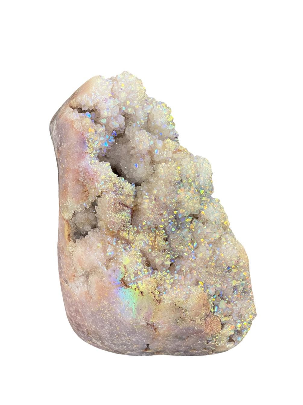 Angel Aura Pink Amethyst Crystal: Heart Healing  Statement Gemstone Decor