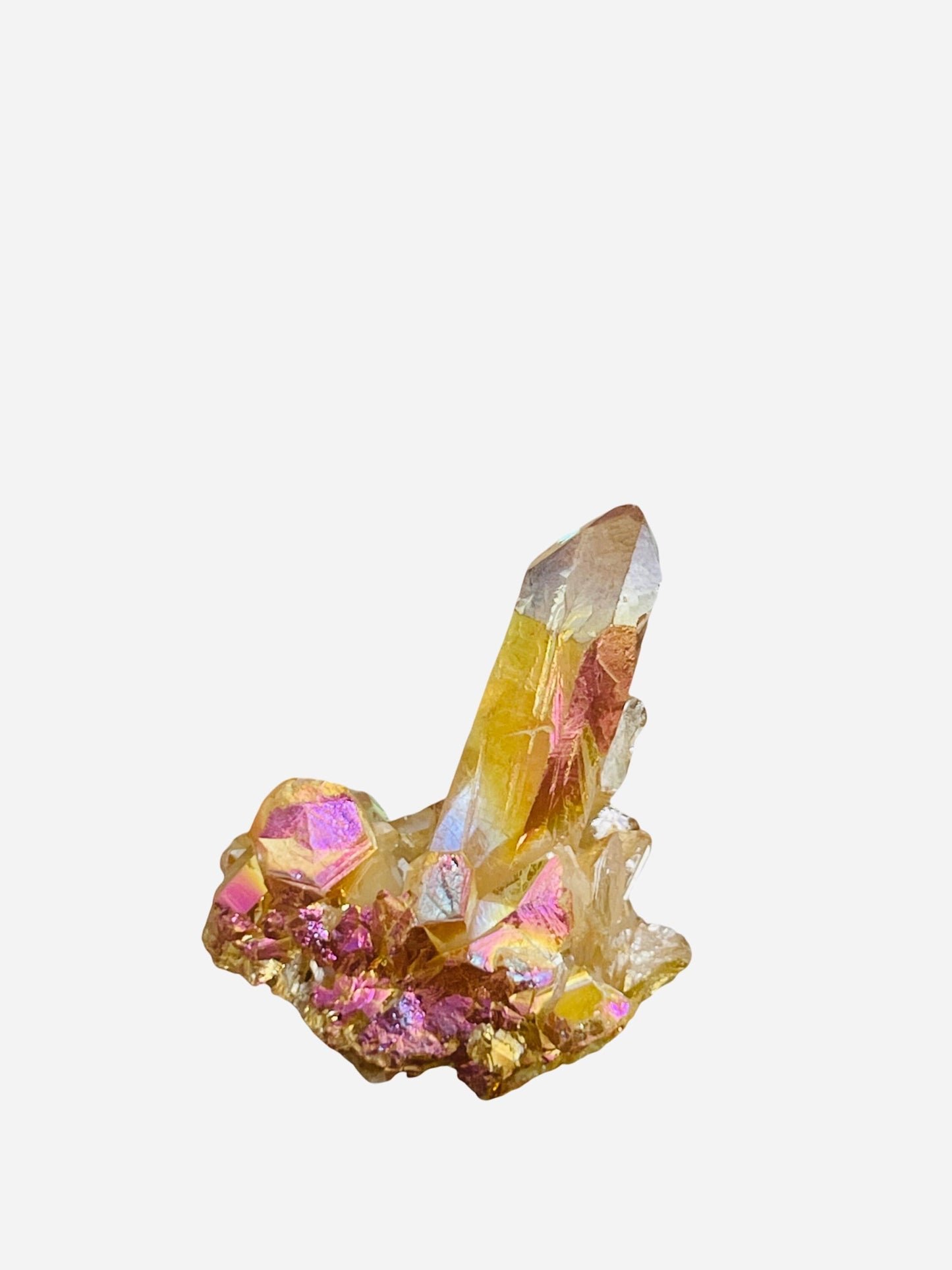 Sunset Aura Quartz Cluster, Aura Crystals, Home Accessories, Home Decor, Sunset Aura Crystals, Crystal Gifts, Christmas in July Sale