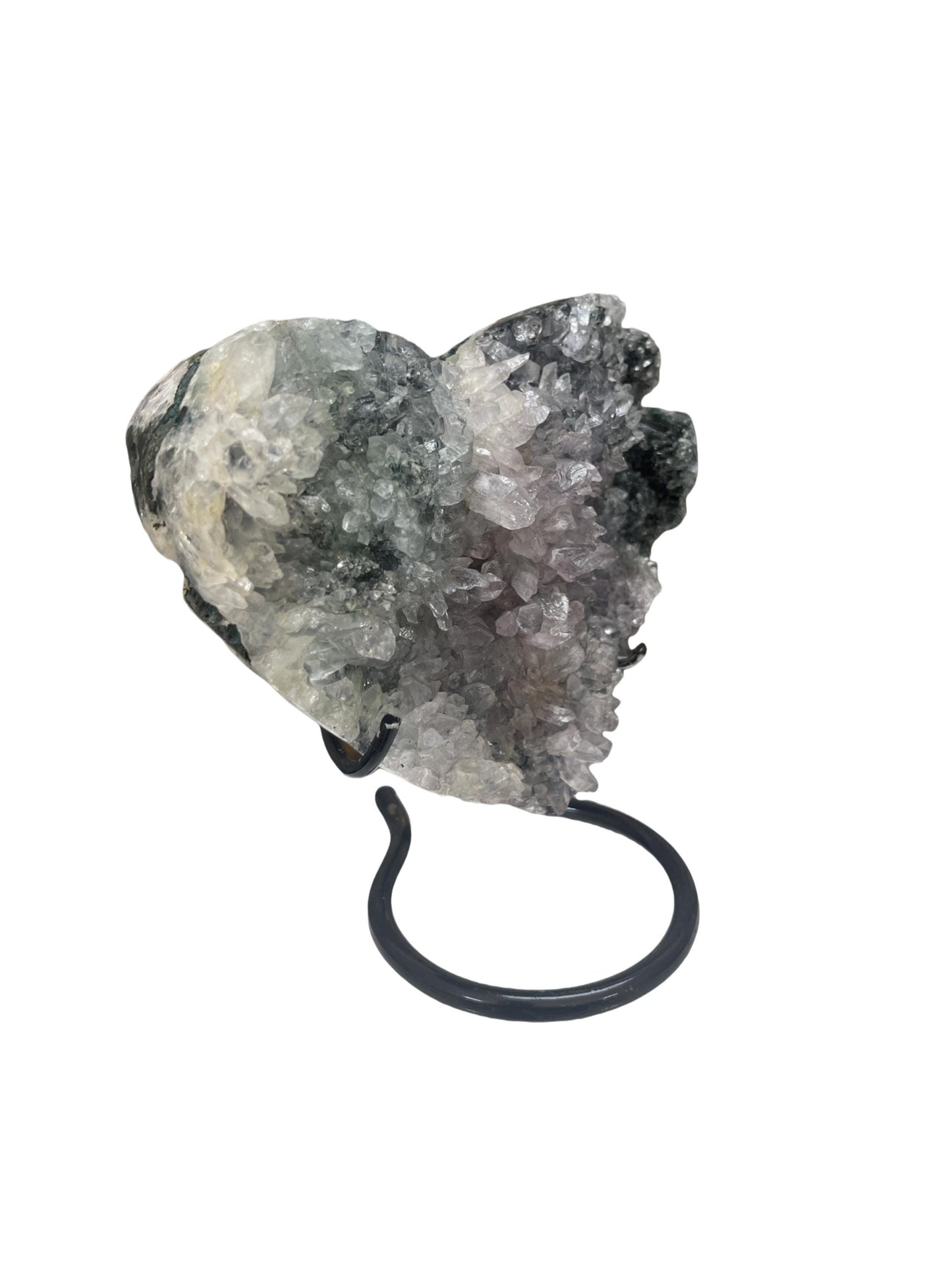 Amethyst Flower Heart on Stand, Home Decor, Crystal Home Accessories, Amethyst Heart,Crystal Heart Decor, Unique Heart Crystal