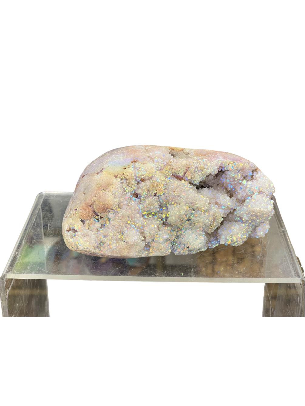 Angel Aura Pink Amethyst Crystal: Heart Healing  Statement Gemstone Decor