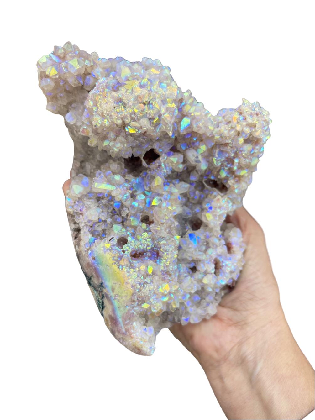 Angel Aura Pink Amethyst Crystal | High-Vibration Gemstone Decor