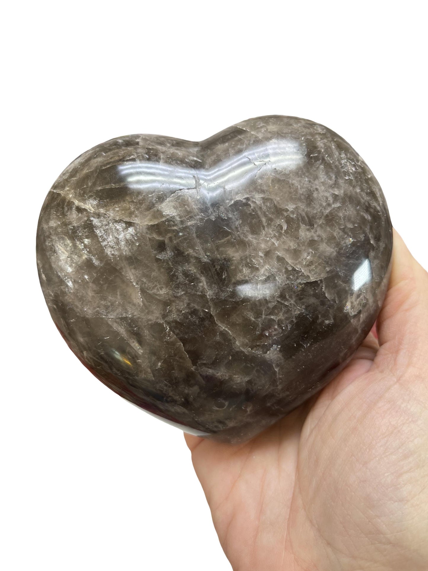 Smokey Quartz Heart Carving: Grounding Crystal Decor, Crystal Hearts