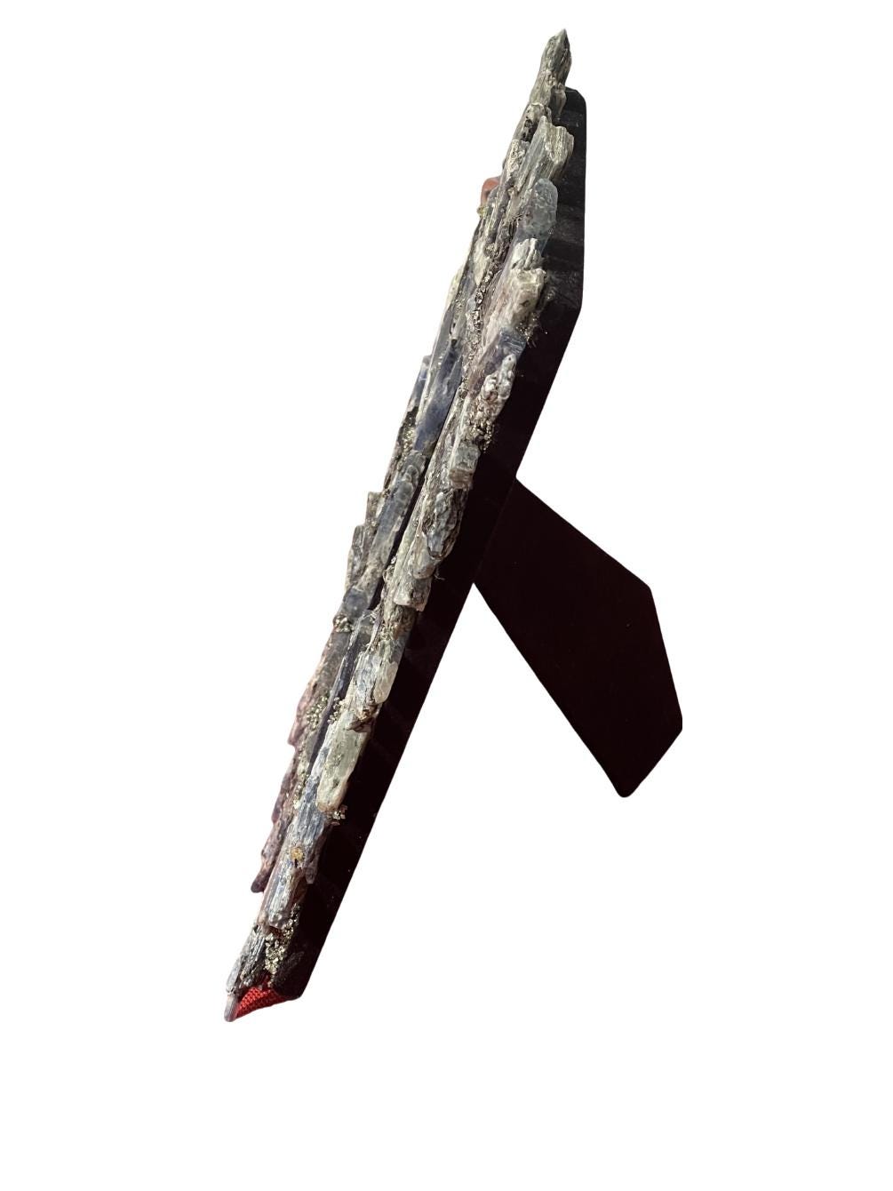 Luxury Home Decor, Kyanite and Pyrite Picture Frame, Exclusive Kyanite Picture Frame, Crystal Photo Frame, Wedding Gift, Something Blue