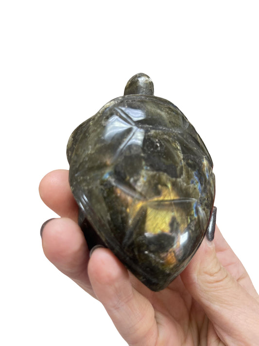 Labradorite Turtle, Sunset Labradorite, Flashy Labradorite Carvings, Crystal Turtle, Home Decor, Crystals for Protection, Sea Turtle