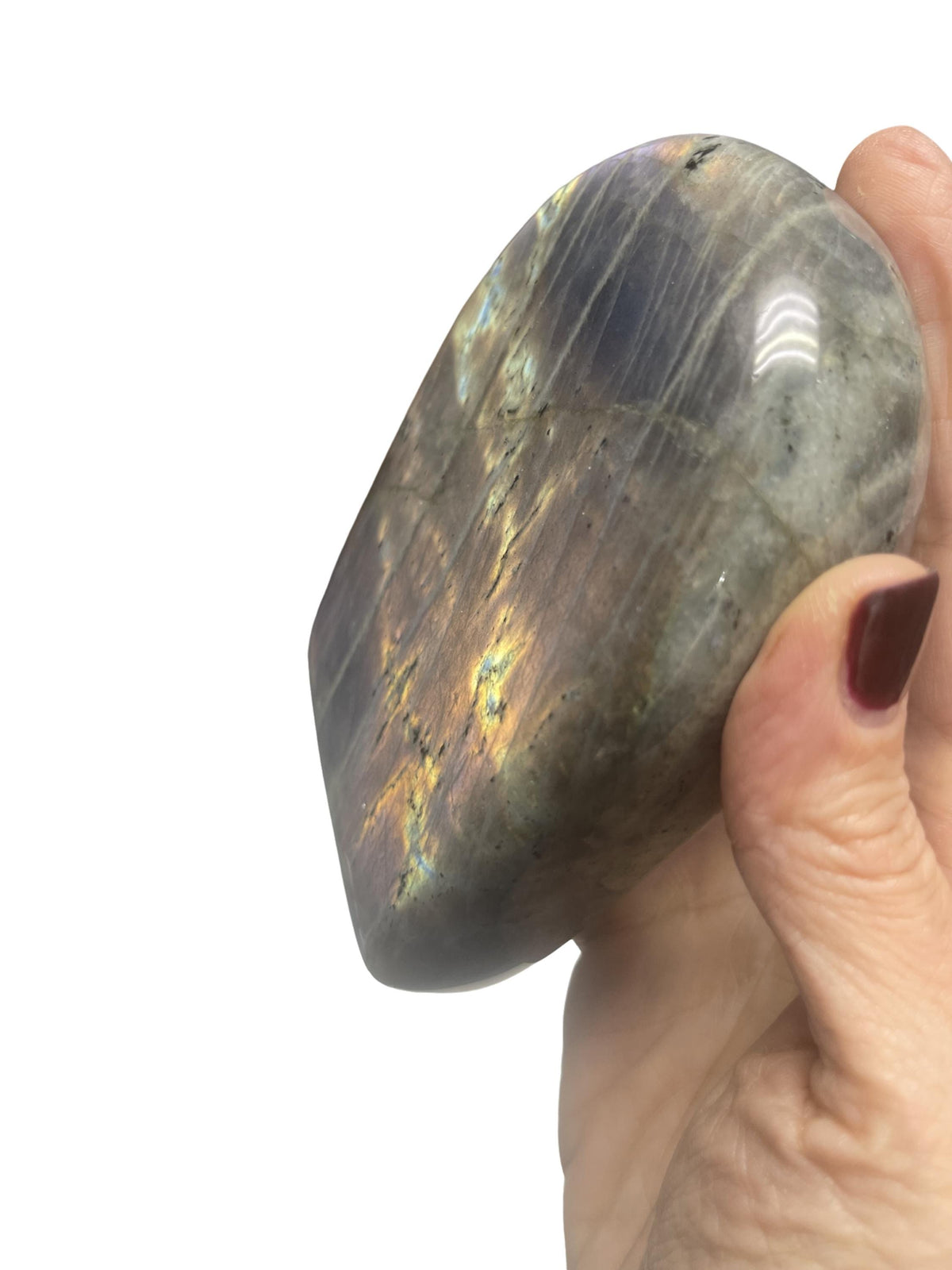 Flashy Sunset Labradorite Freeform: Reiki Charged Home Decor