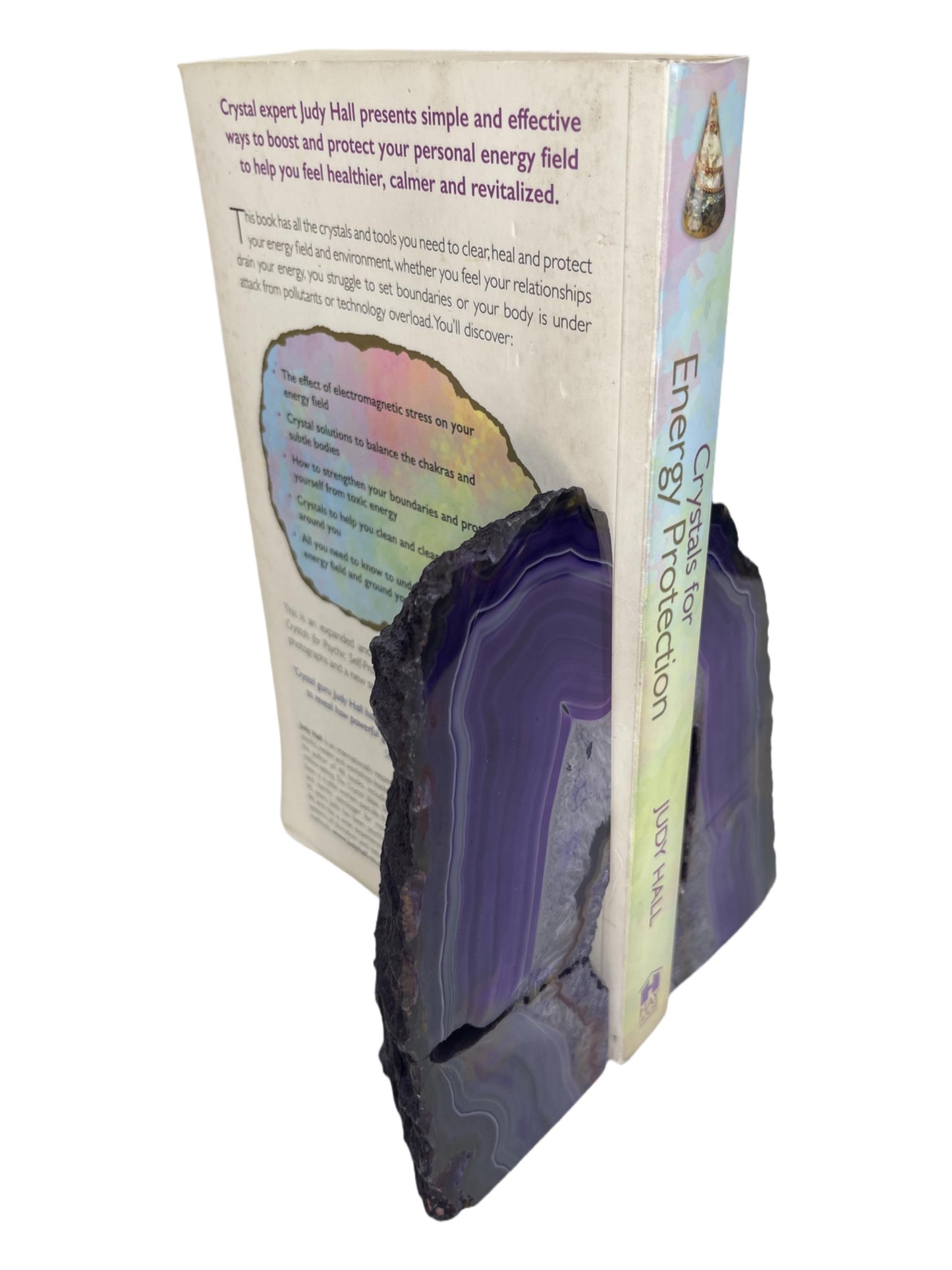 Purple Agate Bookends, Home Decor, Housewarming Gift for Him, Office Accessories,  Rocks and Geode Bookends, Library Decor, Gemstone Decor