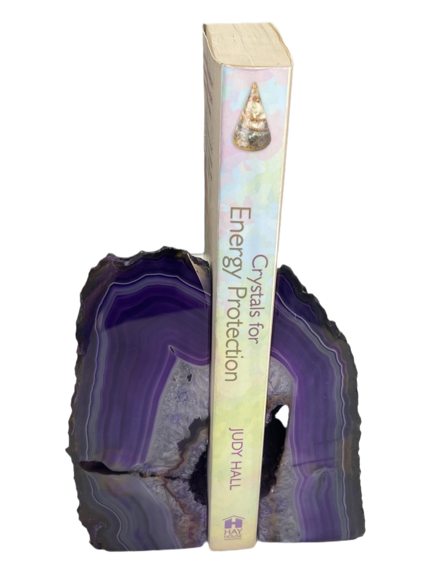 Purple Agate Bookends, Home Decor, Housewarming Gift for Him, Office Accessories,  Rocks and Geode Bookends, Library Decor, Gemstone Decor
