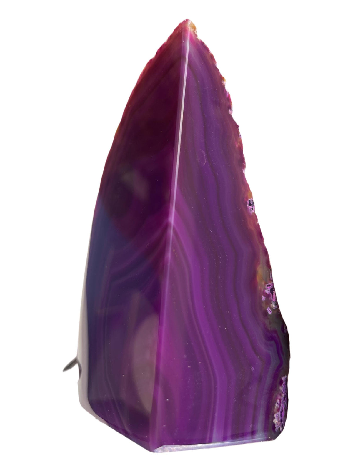 Magenta Agate Bookends: Geode Home and Library Decor