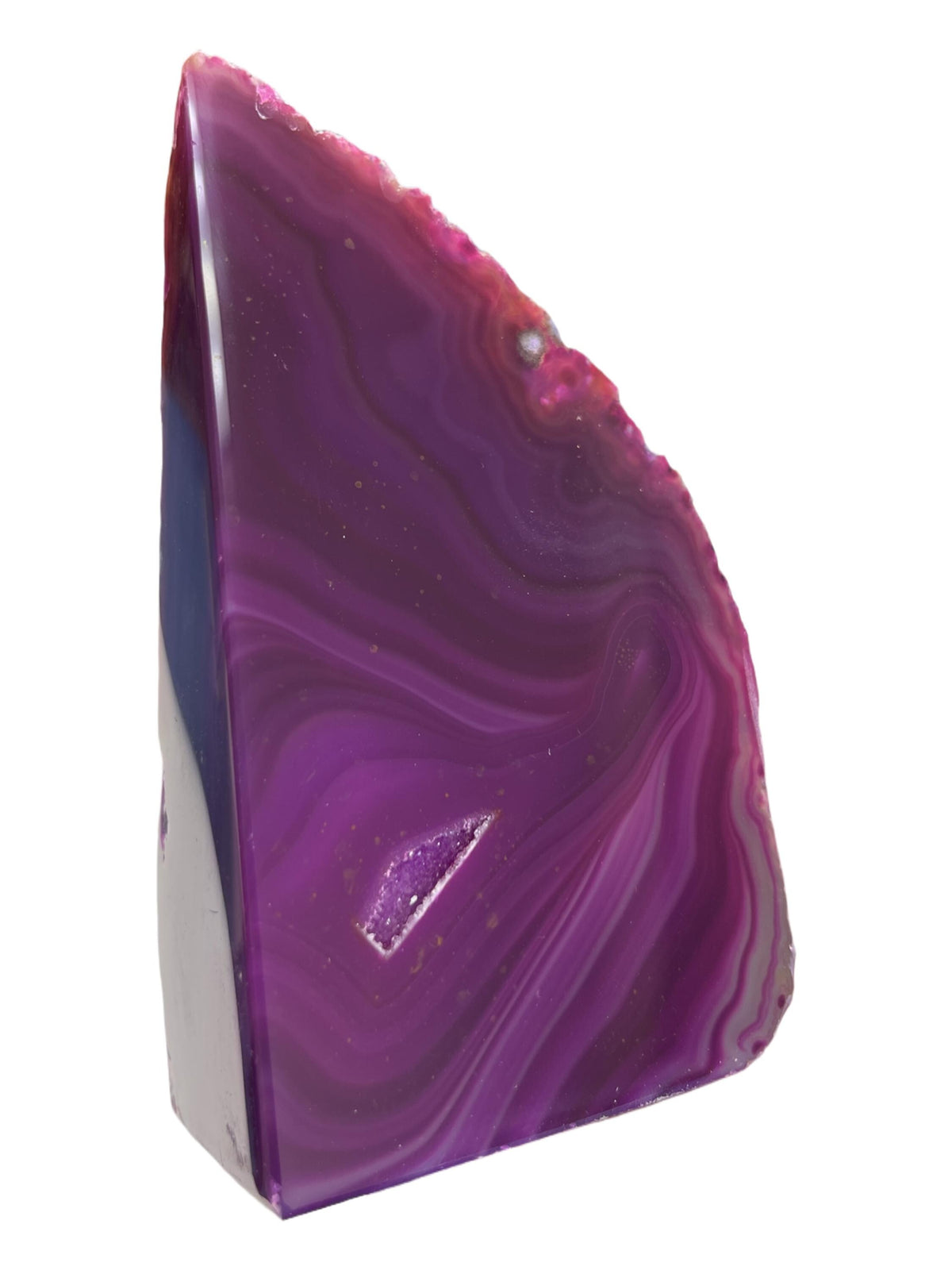 Magenta Agate Bookends: Geode Home and Library Decor