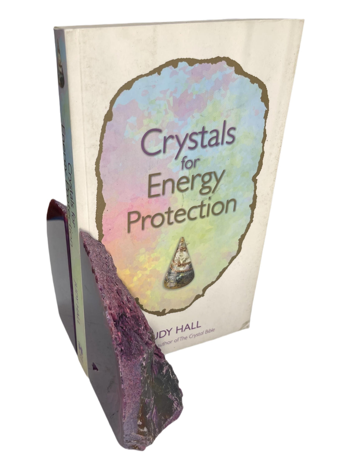 Magenta Agate Bookends: Geode Home and Library Decor