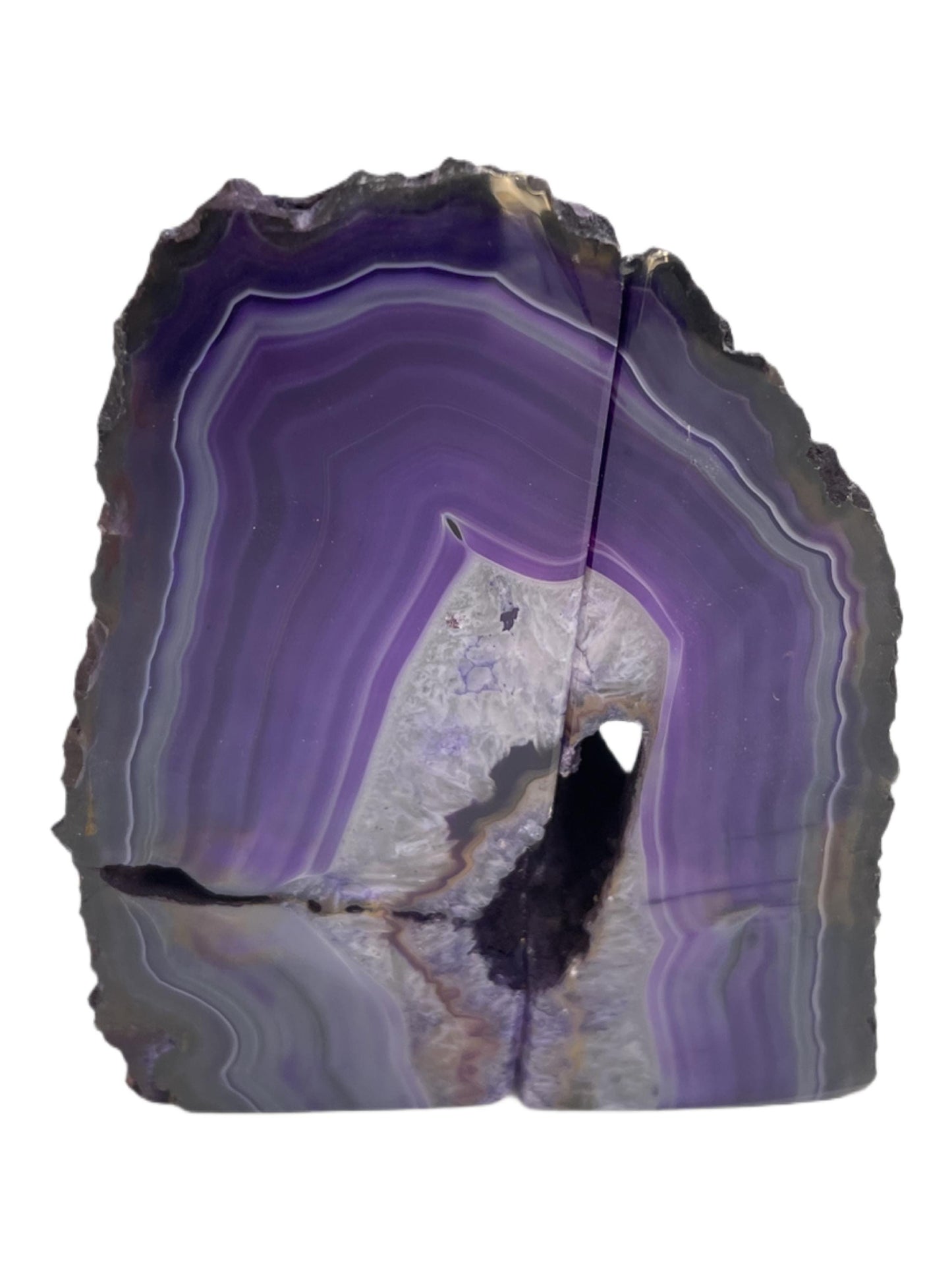 Purple Agate Bookends, Home Decor, Housewarming Gift for Him, Office Accessories,  Rocks and Geode Bookends, Library Decor, Gemstone Decor