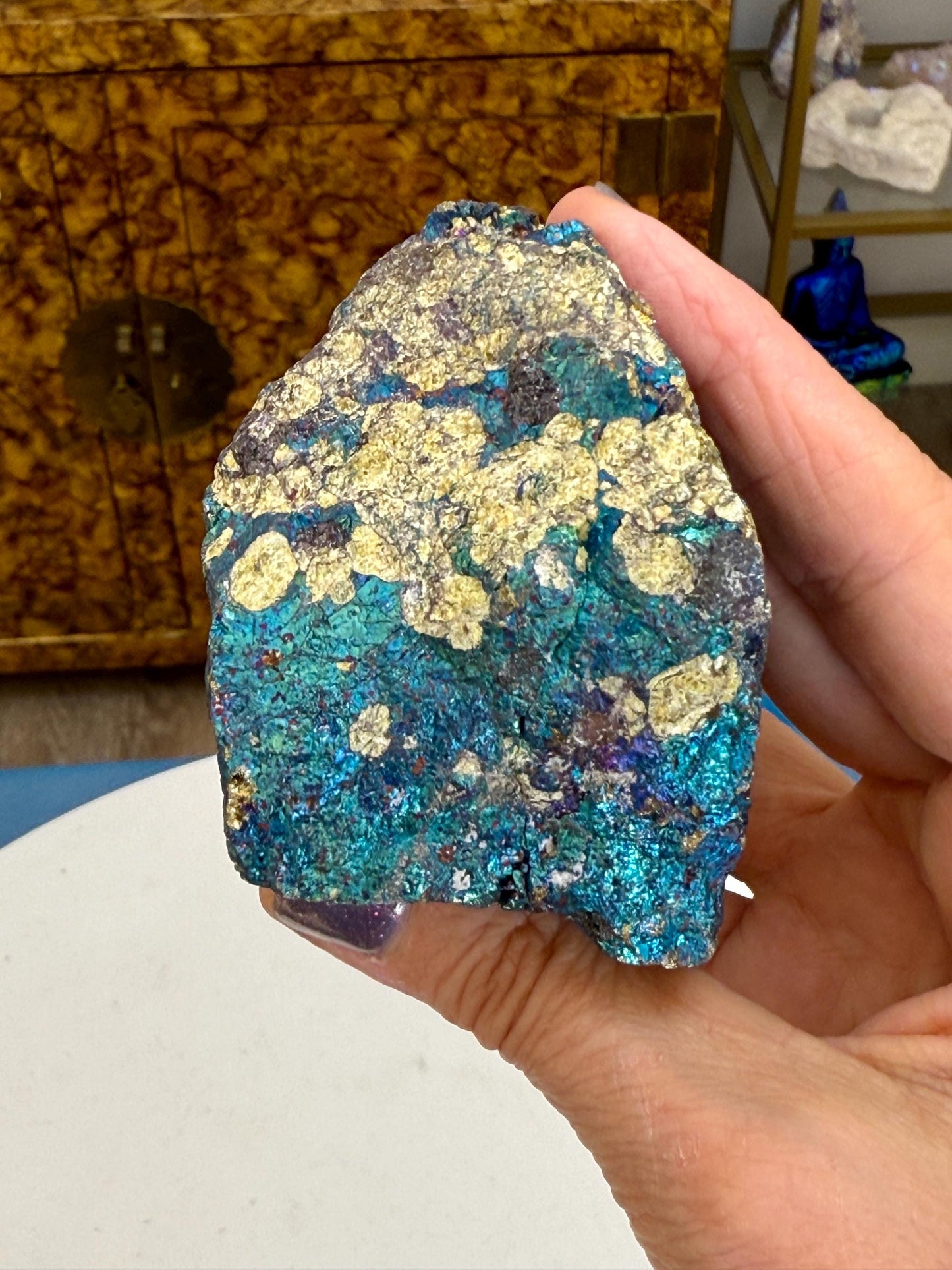 Peacock Ore “Joy Stone” | Bornite, Chalcopyrite, Naturally Iridescent Mineral, Happiness & Positive Energy Crystal, Pyrite