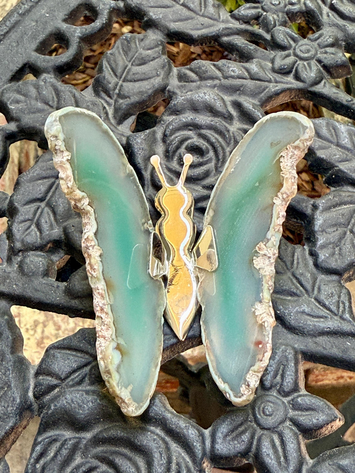 Agate Butterfly: Crystal Home Decor, Reiki Charged