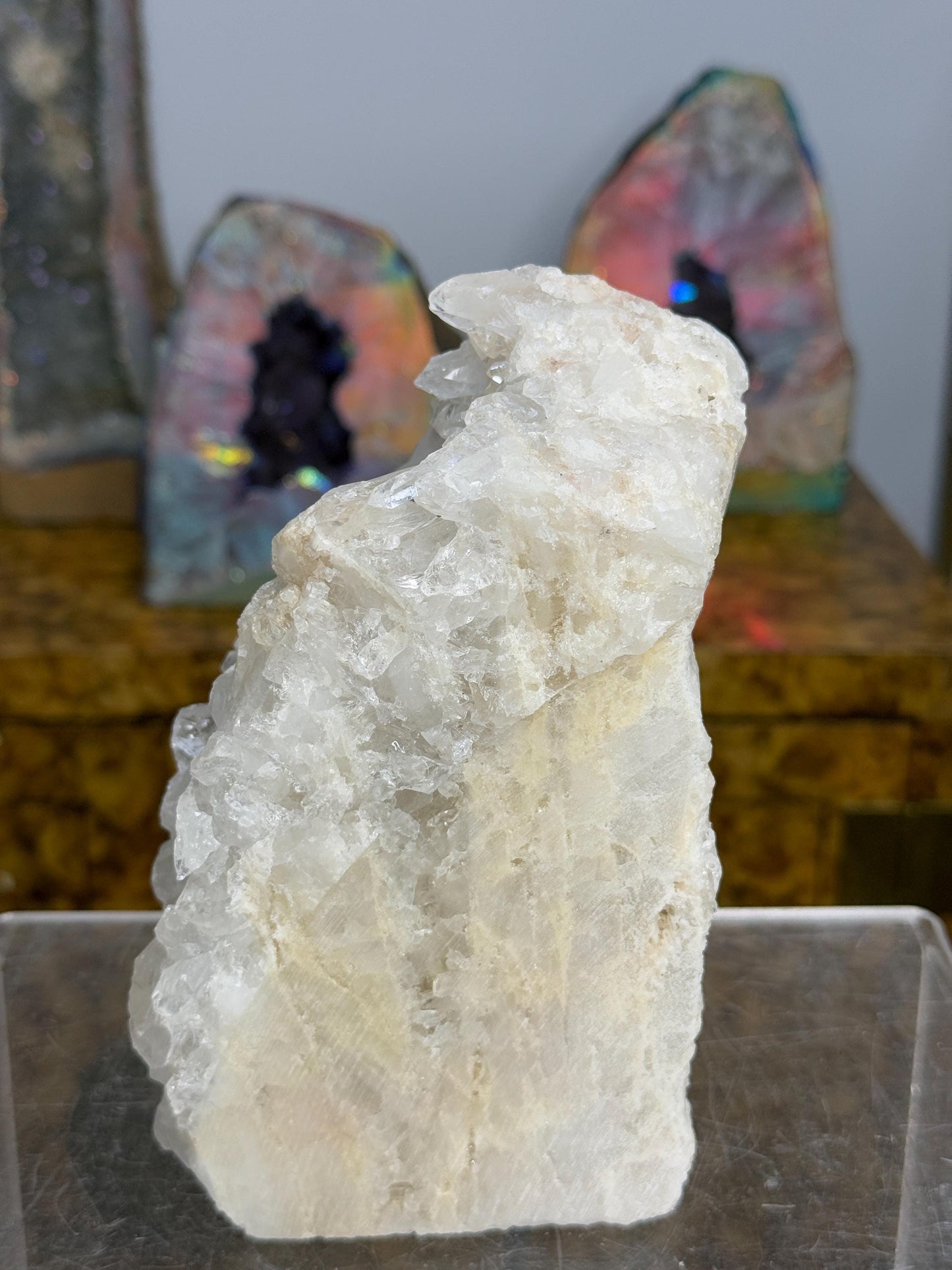 Quartz Crystal Table Lamp: High Vibration Home Decor Lighting