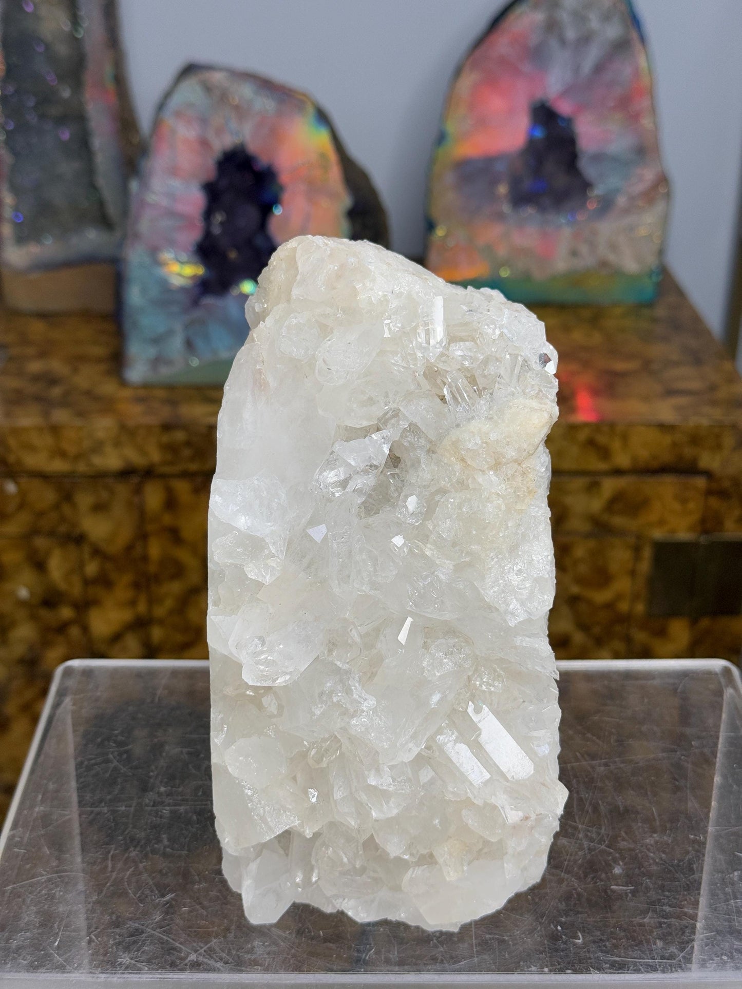 Quartz Crystal Table Lamp: High Vibration Home Decor Lighting