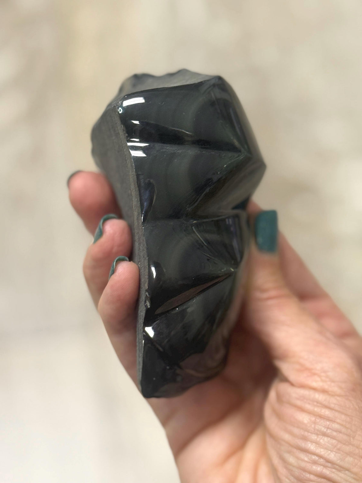 Rainbow Obsidian Double Heart Carving, Valentines Day Gift, Wedding Gift Idea, Crystal Hearts