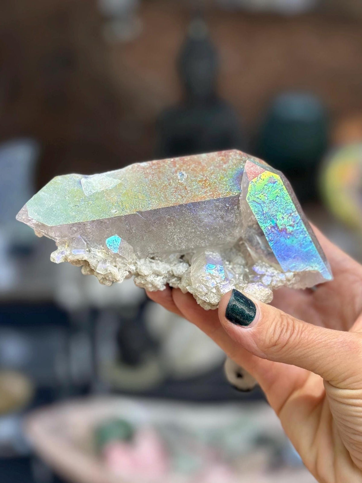 Angel Aura Smokey Quartz , Aura Crystals, Angel Aura Crystals,Aura Smokey Quartz, Aura Crystal cluster