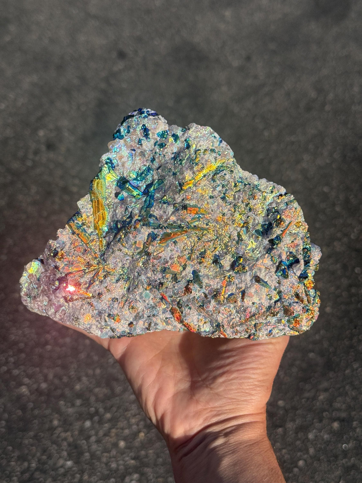 Aura Black Tourmaline Cluster | Angel Aura Crystal Decor | Rainbow Black Tourmaline Specimen | Healing Crystal Home Decor Gift