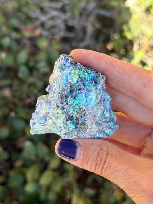 Angel Aura Kyanite, Angel Aura Crystals, Paraiba Kyanite, Blue Crystals, Throat Chakra, Rainbow Aura, Crystal Healing, High Vibration, Reiki