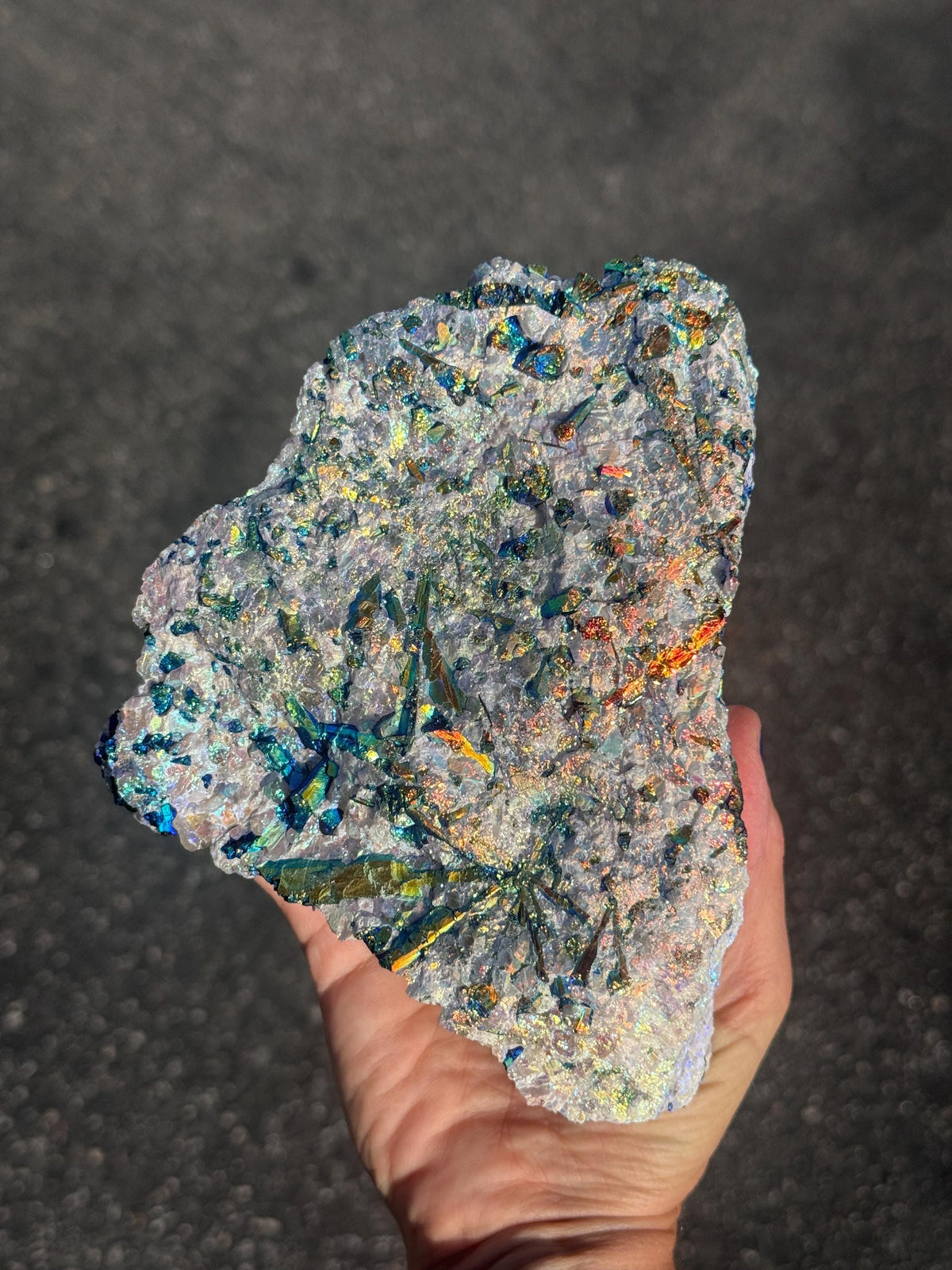 Aura Black Tourmaline Cluster | Angel Aura Crystal Decor | Rainbow Black Tourmaline Specimen | Healing Crystal Home Decor Gift