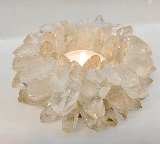 Quartz Crystal Point Candle Holder, Gemstone Candles, Home Accessories, Home Decor, Meditation, Succulent Planter