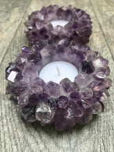 Amethyst Point Candle Holder, Amethyst Tea light Holder, Home Accessories, Crystal Shop, Home Decor, Reiki, Healing Crystals, Metaphysical