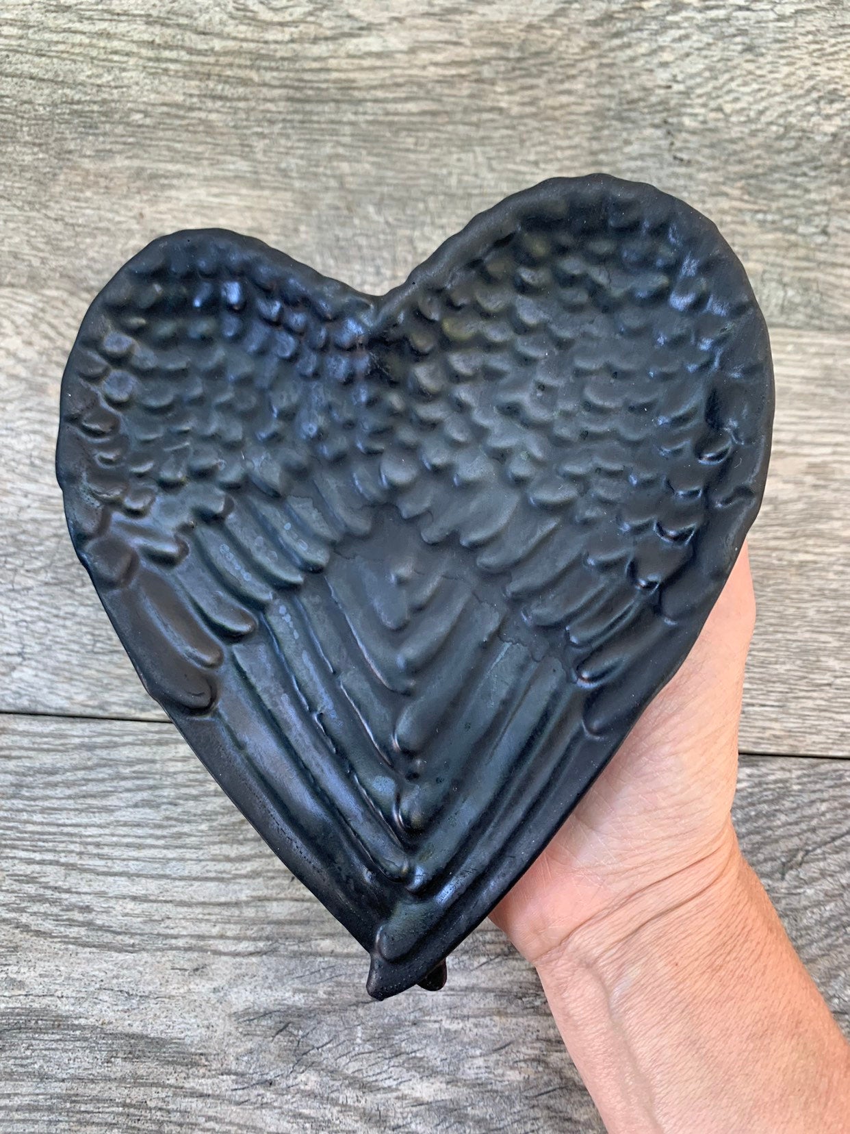 Shungite Dish, Angel Wing Dish, Heart Dish, Shungite Home Decor, Home Accessories, Altar, Spiritual Tool;s