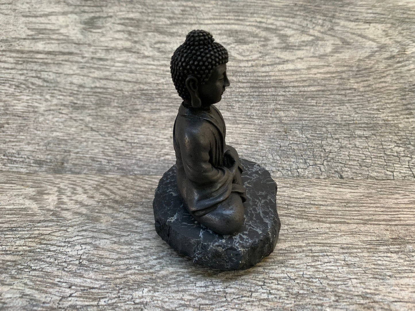 Shungite Buddha, Buddha Statue, EMF Protection, Home Decor, Home Accessories, Stone Carvings,Altar, Spiritual Tools, Meditation, Reiki