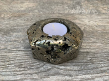Pyrite Tea Light Holder, Raw Pyrite Candleholder, Octagon Candleholder, Pyrite Carving, Home Accessories, Home Decor, Amethyst, Reiki, Chakr
