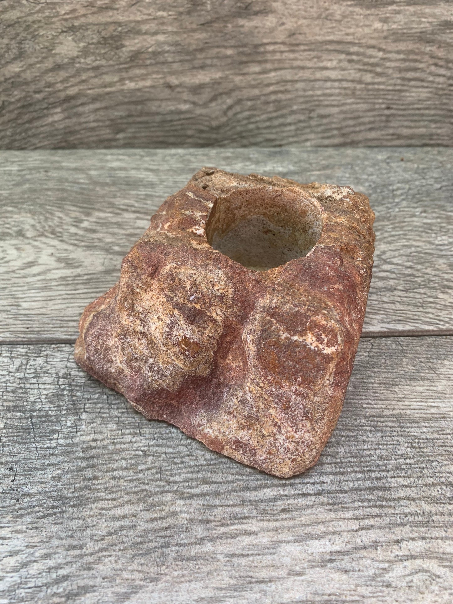 Sandstone Candleholder, Sandstone Carving, Unique Tea Light Holder, Home Accessories, Home Decor, Reiki, Crystal Shop, Southwest Decor