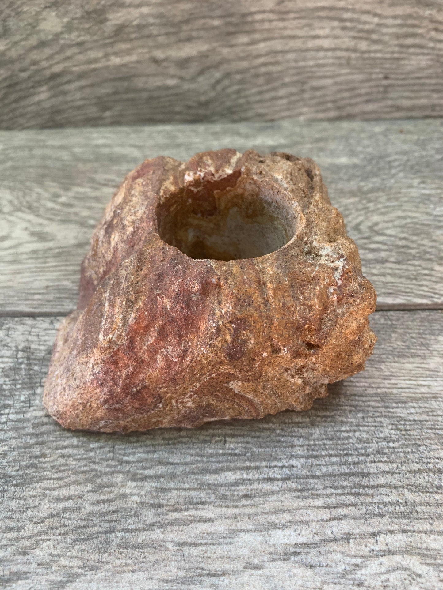 Sandstone Candleholder, Sandstone Carving, Unique Tea Light Holder, Home Accessories, Home Decor, Reiki, Crystal Shop, Southwest Decor