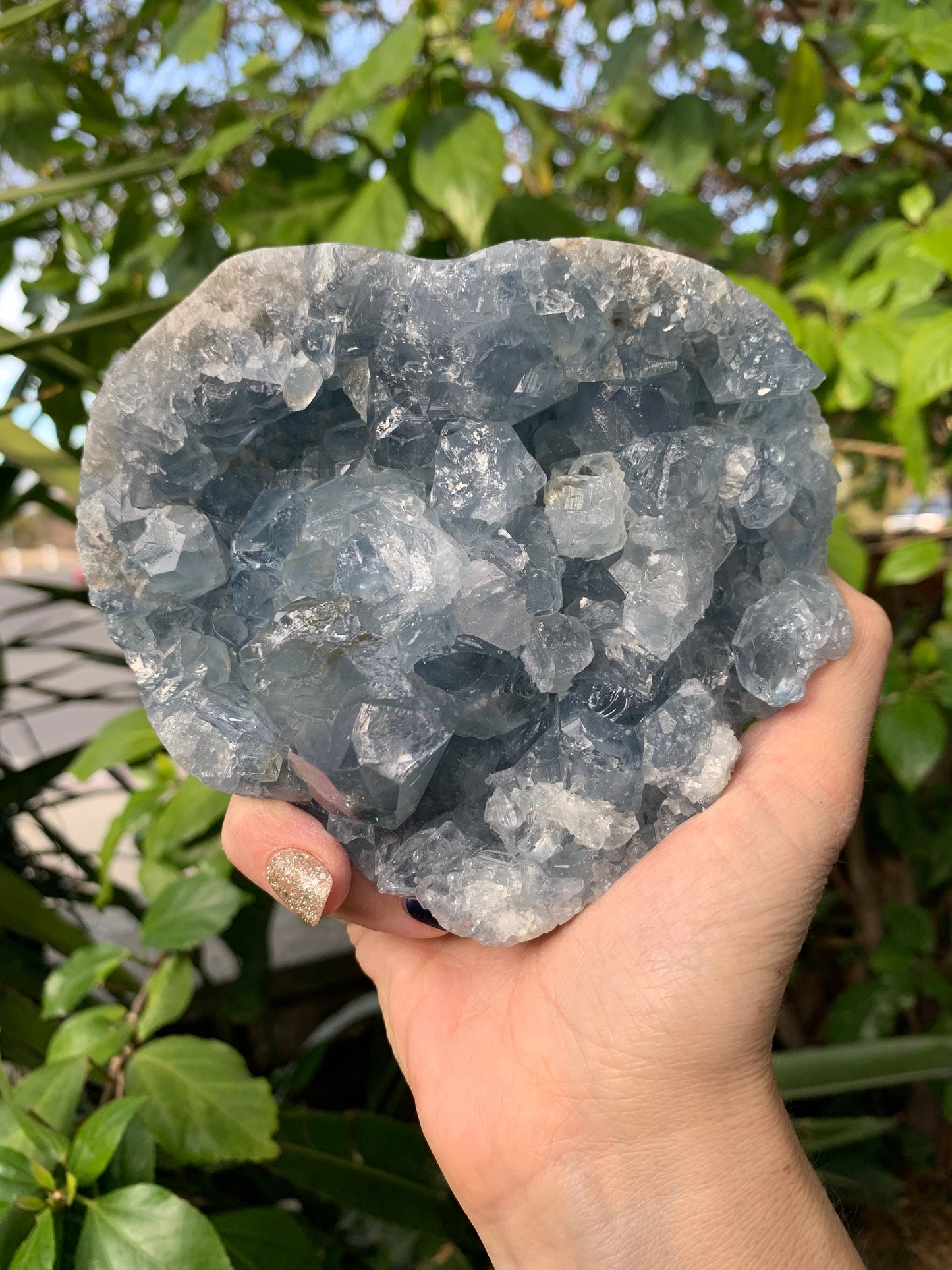 Large Celestite Heart, Celestite Cluster, Large Celestine, Crystal Hearts, Home Decor, Home Accessories, Blue Crystals, Reiki, Throat Chakra